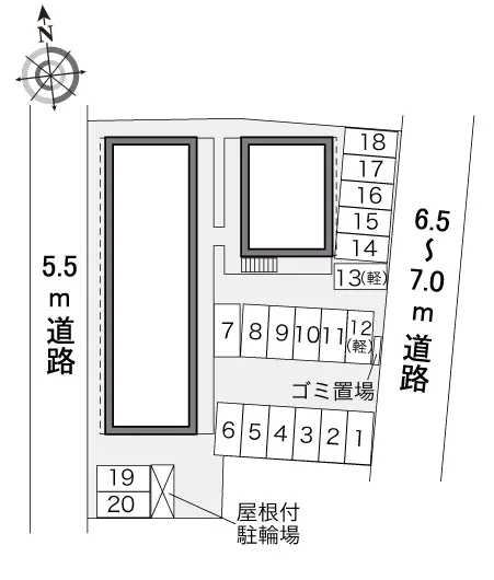 ★手数料０円★四日市市大井の川町　月極駐車場（LP）